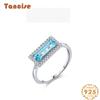 Tancise Classic 925 Sterling Silver  Zircon Ring Ladies Jewelry Wedding Promise Party Gift