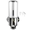 Wall Mounted Soap Dispenser Silver ABS Conditioner Body Wash Dispenser 500ml Soap Liquid Holder for