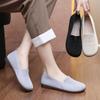 Casual Work Flats for Women Slip On Go Walk Shoes Comfort Walking Sneaker Memory Foam Shoes Knit Low Top Ballet Shoes Women's Lightweight Loafer Shoes