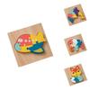 Wooden 3d Puzzle Cognitive Animal Traffic Shapes Matching Blocks For Early Education