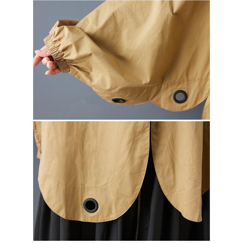 DIMANAF 2025 New Autumn Plus Size Women Coats Jackets Thin Long Sleeve Loose Casual Black Outerwear Button Shirt Tops