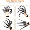 New Fake Fingers Halloween Articulated Finger Cosplay Gear Hand Model Ghost Claw Props Skeleton Hands Finger Glove Halloween