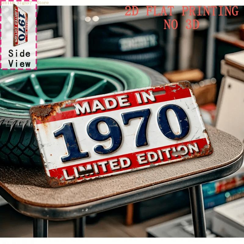 D flat pc aluminum vintage license plate retro style metal sign gift