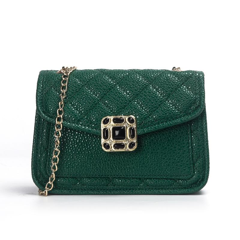 Модная маленькая квадратная сумка-цепочка с вышивкой бриллиантами, тренд 2025, сумка-мессенджер на плечо из икры