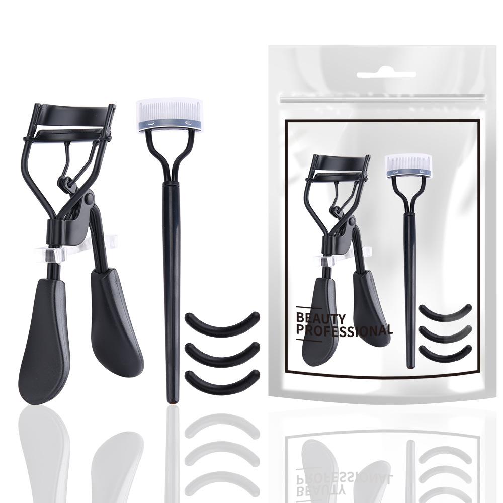 Щипцы для завивки ресниц с широким углом, Естественная завивка, Набор щипцов для завивки ресниц из нержавеющей стали и силикона