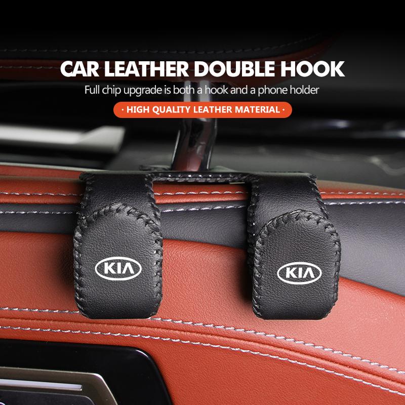 HFVY8 For KIA Car Rear Seat Hanging Holder Double Head Hooks Seats Hanger Hook Accessories K5 K2 Rio Optima Sportage Venga Sorento