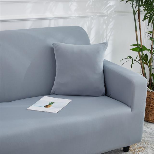 Эластичная эластичная подушка с однотонным принтом Cojines Decorativos Para Sofa Capa De Almofada Coussin De Salon Housse De Cous