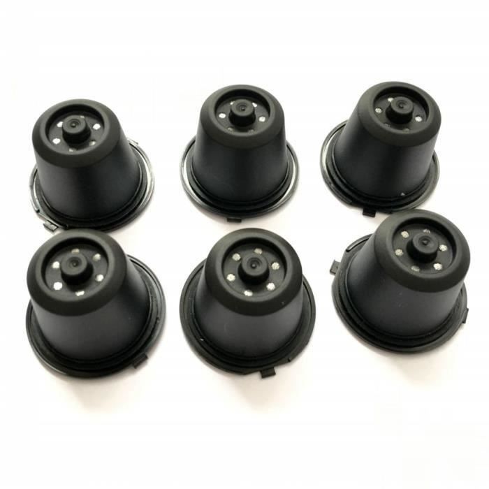 Многоразовые капсулы Nespresso - HTOWSN - 6x Черные - Используются 30-50 раз - Цилиндрические - Пластик