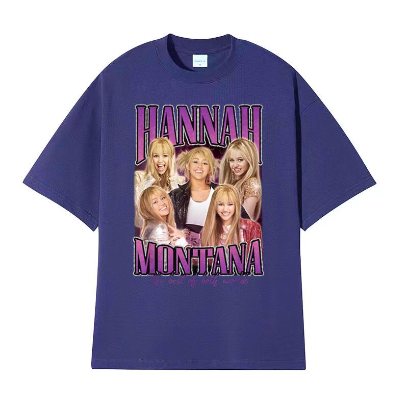 Miley Cyrus Hannah Montana Hip Hop Retro Style Graphic T Shirts Unisex Women Fashion Casual 100 Cotton Tshirt Harajuku Streetwear