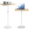 POLESTO Standing Desk for Side Bedside Bedroom Elevating Desk High Projector 46cm To 120cm Height Easy To For Meeting Paraffin Wood Color Laptops,