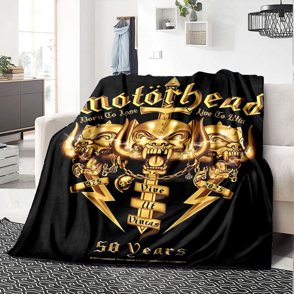 Motörhead Lemmy-themed blanket, Warm Coziness Couch Sofa Bed Blanket Home Decor