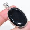 Black Onyx Gemstone 925 Sterling Silver Jewelry Pendant 2.09"