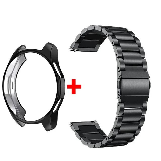 Ремешок+Чехол для Samsung Galaxy Watch 6 5 4 44мм 40мм Classic 46мм 42мм Браслет из нержавеющей стали Ремешок для Galaxy Watch 3 5 Pro 41 45мм