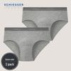 Мужские хлопковые трусы-слипы средней посадки Schwarza (2-Pack)