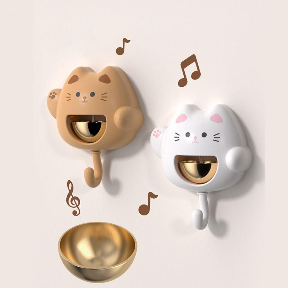 Креативный кошачий крючок Изысканный дверной звонок Многофункциональный магнитный колокольчик Напоминание о входе