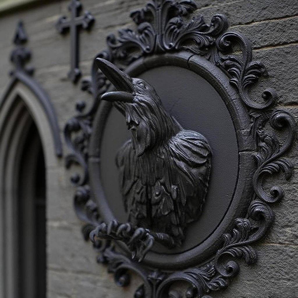 Gothic Wall Figurine Hanging Retro Housewarming Gift Sculpture Horror for Bedroom Indoor