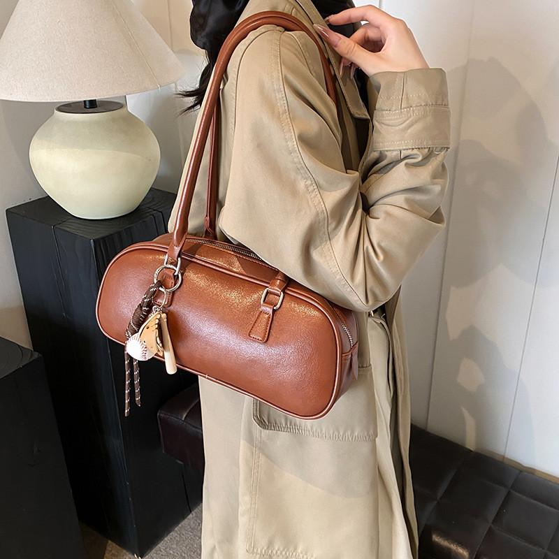 IELGY Ladies Boston Bag Autumn Winter Large Capacity Portable Shoulder Bag