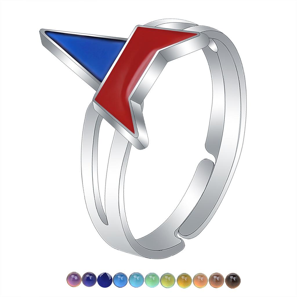 1Pcs Fashion Ring Simple Children's Princess Cartoon Cute Animal Temperature Change Ring