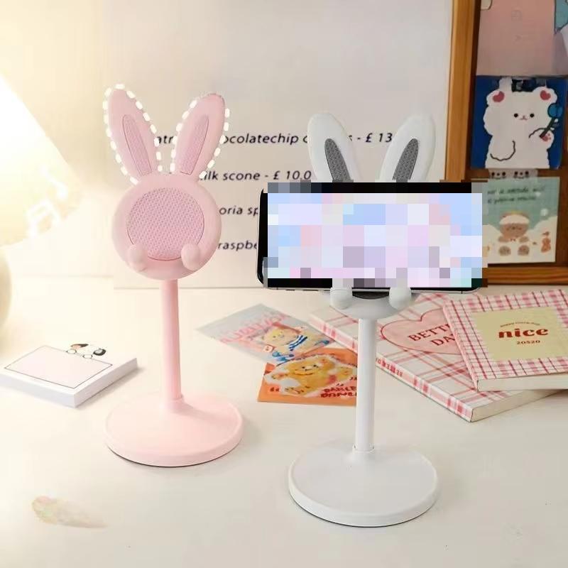 Милая подставка для мобильного телефона в виде кролика, настольная, может подниматься и регулироваться, настольные аксессуары для телефона, подставка-держатель для телефона