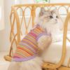 Spring and Summer New Cat Clothes Multi-color Woven Hollow Vest Breathable and Cool Cat Clothes Pet Clothing
