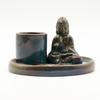 Multi Purpose Buddha Incense Plate – Ceramic Blue