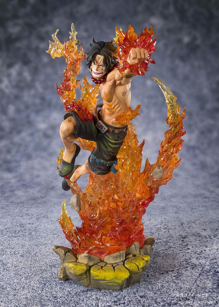 Фигурка TAMASHII NATIONS ZERO ONE PIECE Portgas Ace Whitebeard Pirates 2nd Division Commander 195 мм ПВХ ABS окрашенная полная фигурка D. - - приблизительно. &