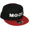 MOONEYES MOONEYES Wool Flat Visor Motorcycle One Size Fits BR Cap, Hat, Red, All, CM-115 (Black/Red)