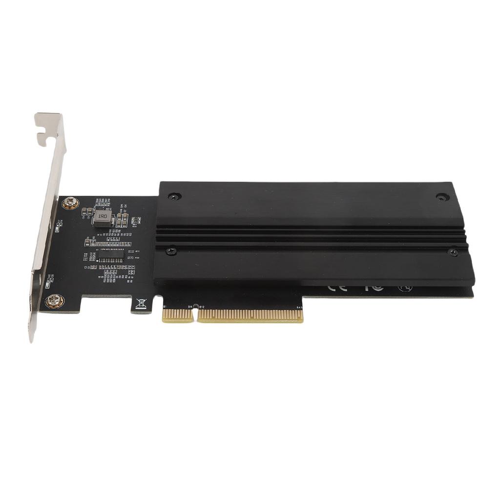 NVMe PCIe Adapter Card 2 Port M.2 NVMe to PCIe 4.0 X8 Card with Aluminum Heat Sink M.2 to PCI