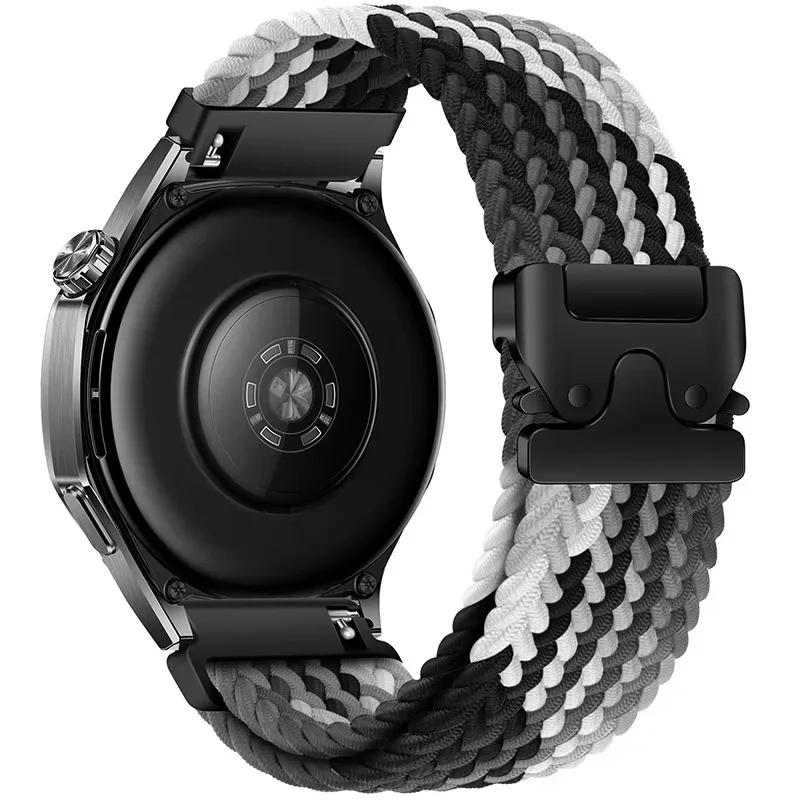 Нейлоновый ремешок 22 мм 20 мм для Huawei Watch GT4/5 Pro 46 мм, парашютный браслет для Samsung Galaxy Watch 4 5 6 7 44 мм 40 мм, аксессуары