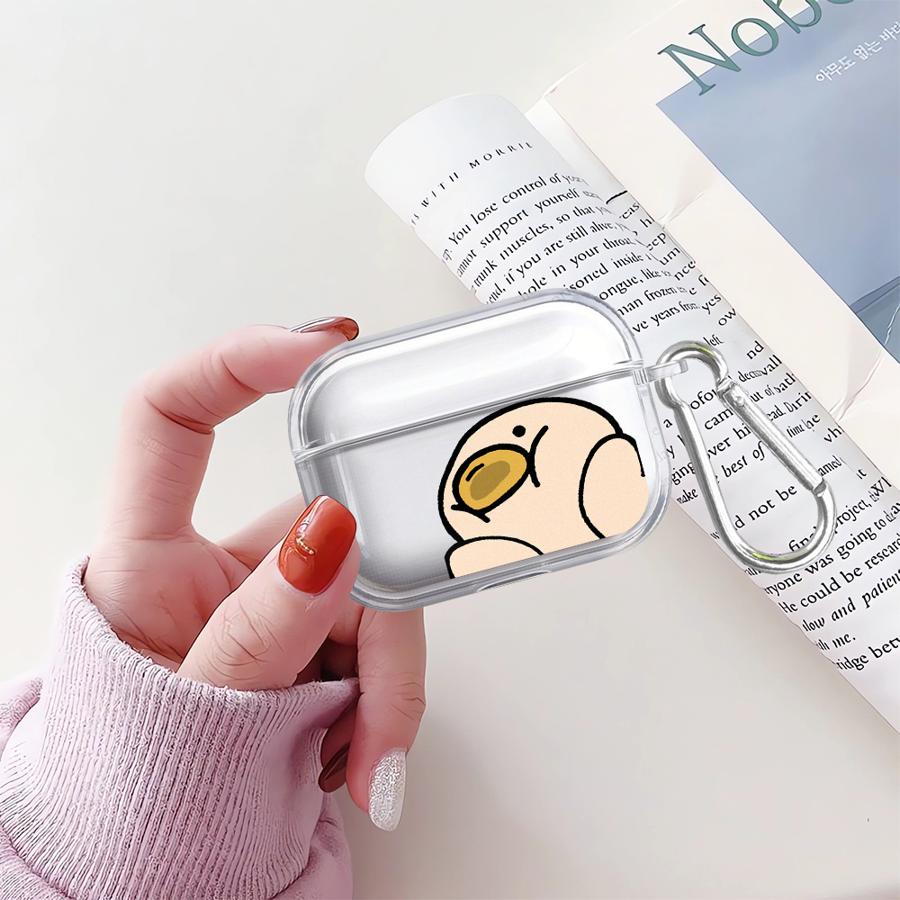 Милый Утенок Прозрачные Чехлы для Наушников Чехол Для Airpods 1 Pro2 4 Pro 2 Pro3 3