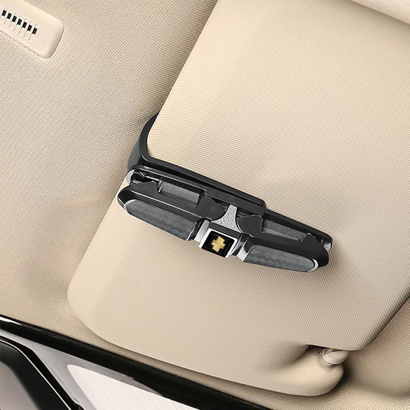 AABJU1 Car Auto Sun Visor Glasses Box Universal Sunglasses Clip Card Ticket for Chevrolet Captiva Lacetti Aveo Malibu Trax Car Stickers
