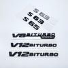 3D буквы S63 S65 V12 Biturbo V8Biturbo 4matic+ ABS эмблема для Mercedes Benz W222 W223 крыло автомобиля багажник наклейка