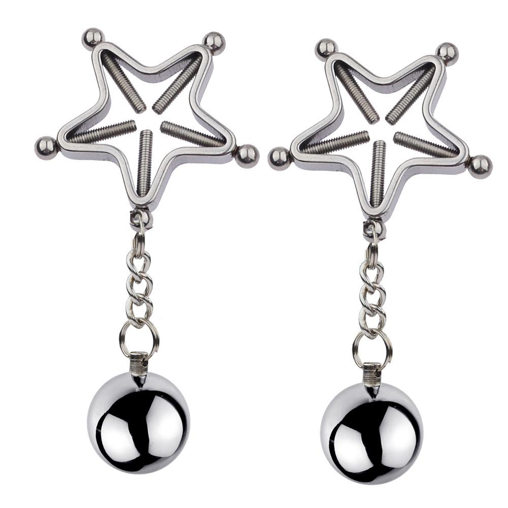 2PCS Metal Adjustable Nipple Clips Labia Clamps Breast Clamps Sexy Toys Boobs Adult Flirt Toys for Couples Valentine's Day Gifts