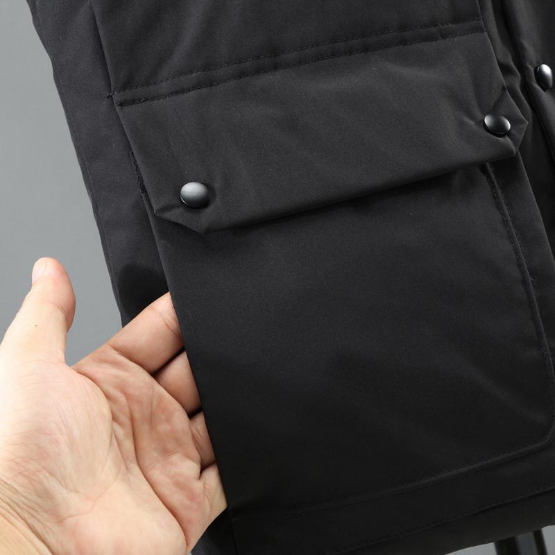 Плюс размер L-7XL зимняя мужская куртка без рукавов с капюшоном повседневный толстый теплый жилет для верхней одежды