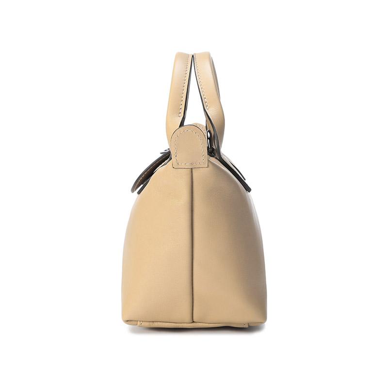 Longchamp Le Pliage Cuir 17 Сумка-пельмень на молнии из овчины со съемным плечевым ремнем Мини-женская сумка-клатч Desert 1500757526