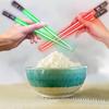 1 Pair LED Lightsaber Chopsticks Glowing Luminous Chopsticks for Sushi Noodles Glow In The Dark Chopsticks Light Up Party Supplies