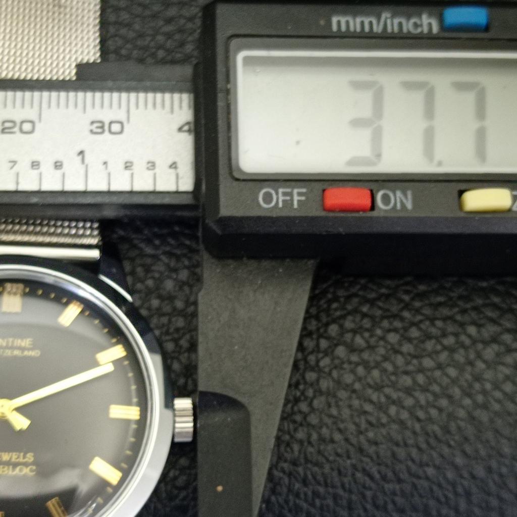 ШВЕЙЦАРСКИЕ ВИНТАЖНЫЕ МУЖСКИЕ ЧАСЫ MONTINE С РУЧНЫМ ПОДЗАВОДОМ, ВОССТАНОВЛЕННЫЕ, ЧЕРНЫЙ ЦИФЕРБЛАТ a441069-1