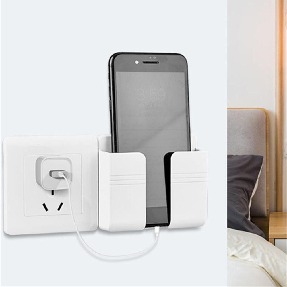 Бесплатный ящик для хранения, вилка-кронштейн, держатель для зарядки мобильного телефона, подвесной, настенный, пульт дистанционного управления