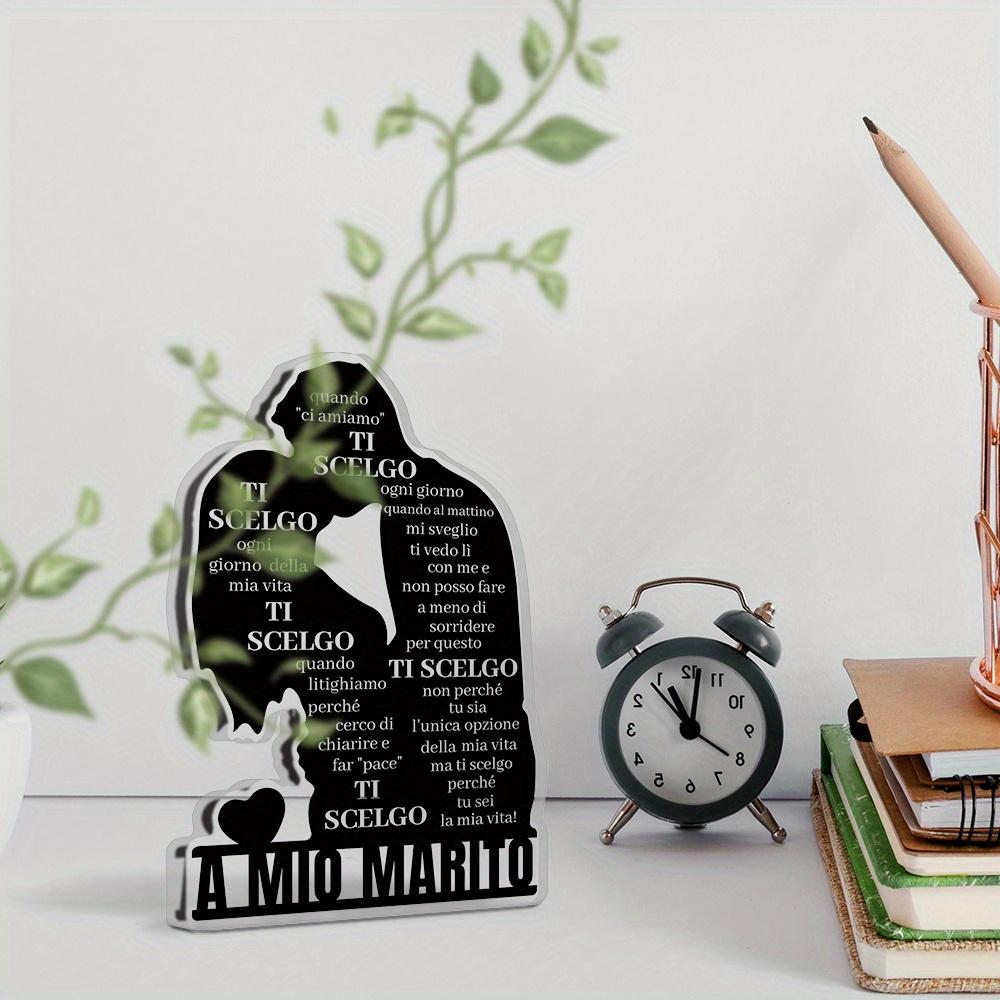Putuo Decor 1 шт. Итальянская акриловая табличка, Декор для стола, «Моему мужу, я выбираю тебя каждый день своей жизни», Настольное украшение для дома, фермерского дома, гостиной
