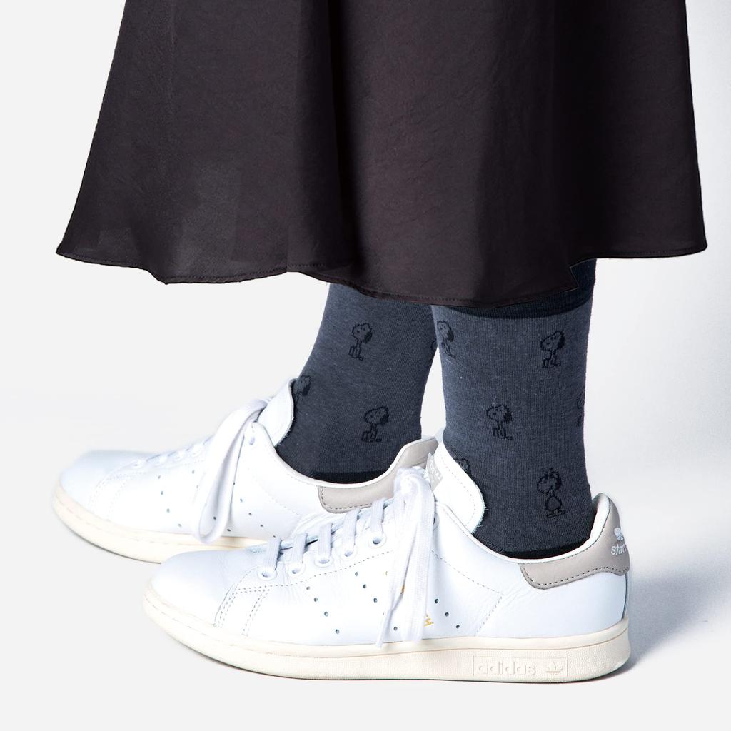 ChicStocks Snoopy Goods Snoopy Gift Socks Socks Made In Japan Line Pattern 13 X 10 Dark Gray X [CHICSTOCKS] <Official> Men's Women's (L, Black)