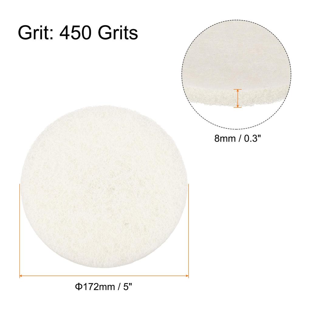 Uxcell 20 шт. Чистящие губки 450 грит Мощная щетка для дрели Диски для кондиционирования поверхности с крючком и петлей Диски для шлифовки дрелью Чистящие губки для дома