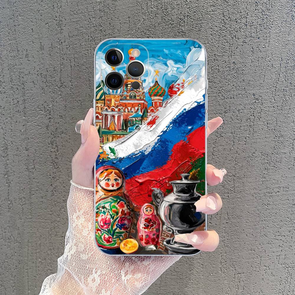 Flag Of Russia Phone Case For IPhone 17 16 15 14 13 12 11 Pro Max Plus Soft Cover Personalized DIY