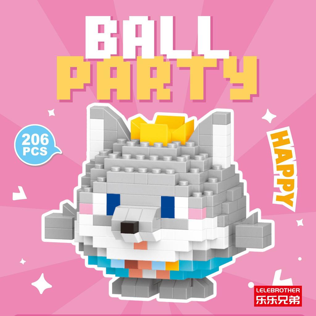 Серия кукол-животных из микрочастиц, строительные блоки, детские сборные игрушки