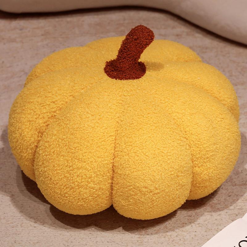 Pumpkin Shaped Stylish Plush Pillow For Sofa Decor With Fluffy Filling Cotton