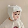 Bear Winter Baby Bonnet Newborn Hat with Earflap Thick Warm Lamb Wool Toddler Hats Infant Beanie Baby Girl Boy Cap 0-12M