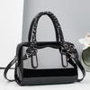 New Bright Leather Pillow Bag Fashionable High-value Handbag Large Capacity Versatile Shoulder Bag Light Luxury Crossbody Bag