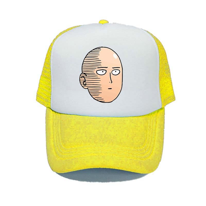 One Punch Man Mesh Dad Hat Japanese Anime Fans Casual Bone Gorras Cap For Women Unisex Webcomic Bald Hero Baseball Cap YY316