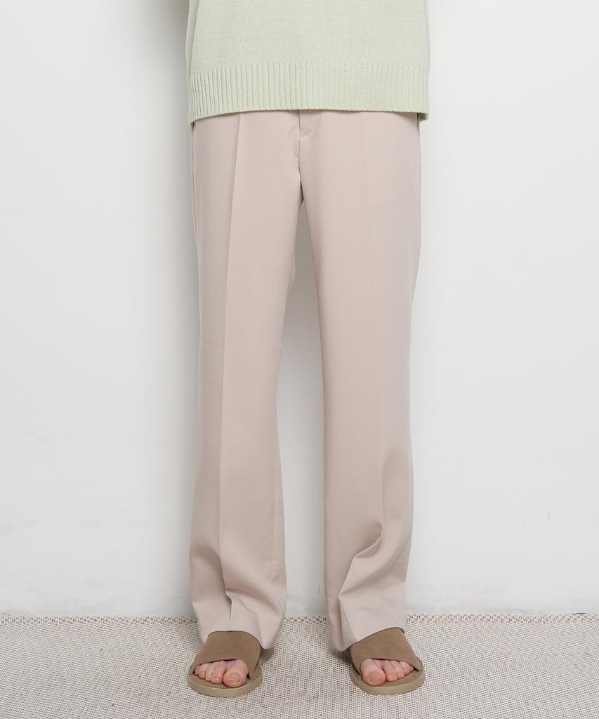 THE-ABON Unisex Oversized Set-Up Slacks Ivory