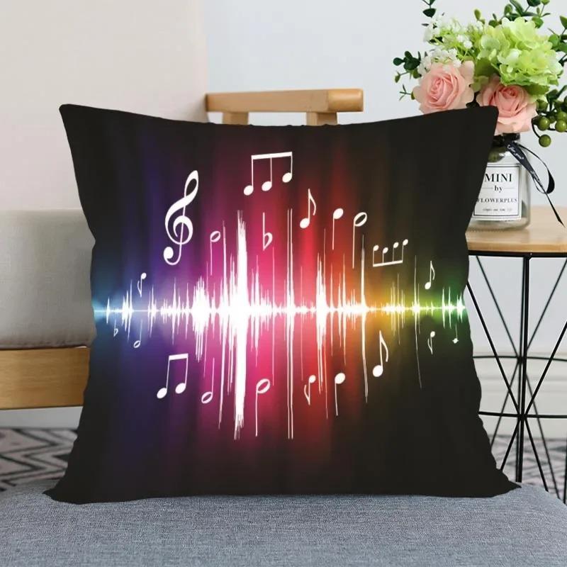 Music Theme Series Pillowcases, Living Room Sofa Chair Cushion Covers, Bedroom Home Decoration Gifts