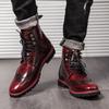 Men Ankle Boots Brogues Motorcycle Casual Retro Old-fashioned Boots Men’s Wingtip Dress Formal Leather Tuxedo Wedding Boots